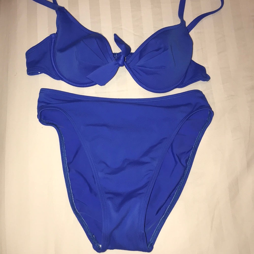 Royal blue Vintage 90s bikini size small
